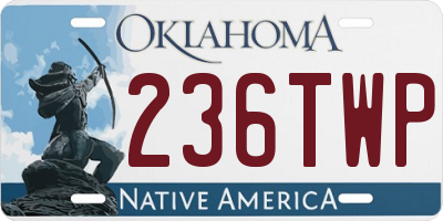 OK license plate 236TWP
