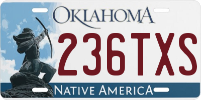 OK license plate 236TXS