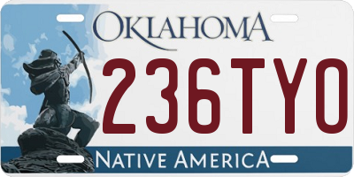 OK license plate 236TYO