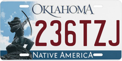 OK license plate 236TZJ