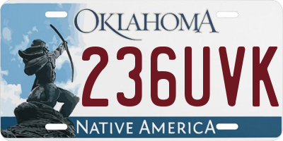 OK license plate 236UVK