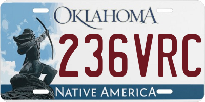 OK license plate 236VRC