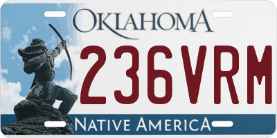 OK license plate 236VRM
