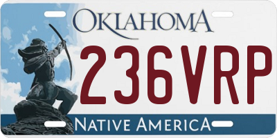 OK license plate 236VRP