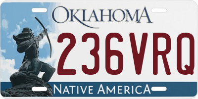 OK license plate 236VRQ