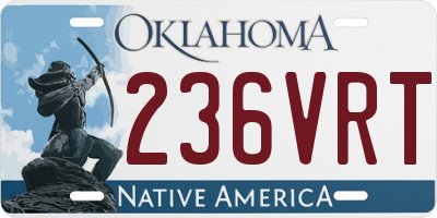 OK license plate 236VRT