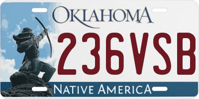 OK license plate 236VSB