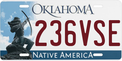 OK license plate 236VSE