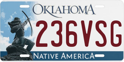 OK license plate 236VSG