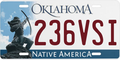 OK license plate 236VSI