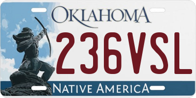 OK license plate 236VSL