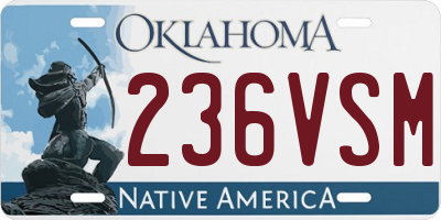OK license plate 236VSM