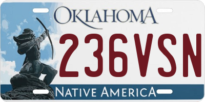 OK license plate 236VSN