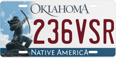 OK license plate 236VSR