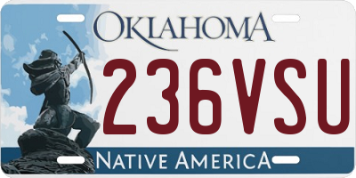 OK license plate 236VSU