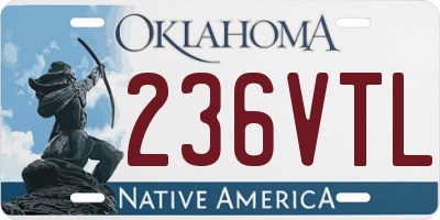 OK license plate 236VTL