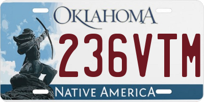 OK license plate 236VTM