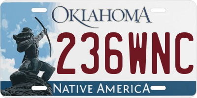 OK license plate 236WNC