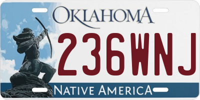 OK license plate 236WNJ