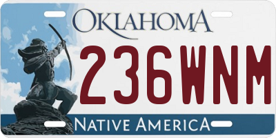 OK license plate 236WNM