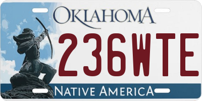 OK license plate 236WTE