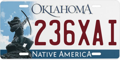 OK license plate 236XAI