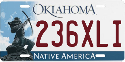 OK license plate 236XLI