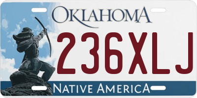 OK license plate 236XLJ