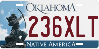 OK license plate 236XLT