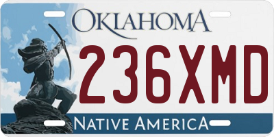OK license plate 236XMD