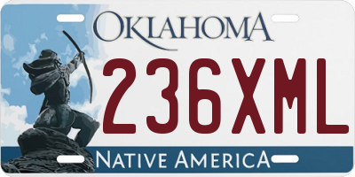 OK license plate 236XML