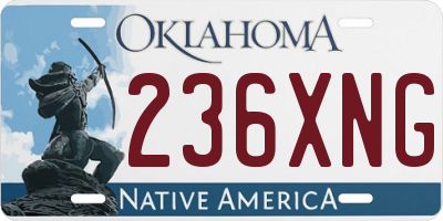 OK license plate 236XNG