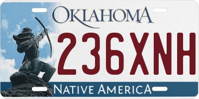 OK license plate 236XNH
