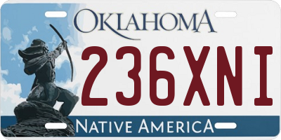 OK license plate 236XNI
