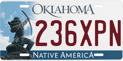 OK license plate 236XPN