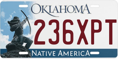 OK license plate 236XPT