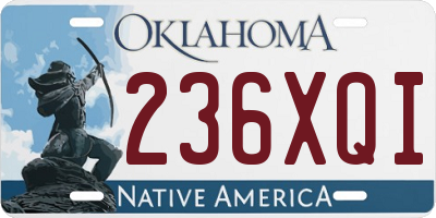 OK license plate 236XQI