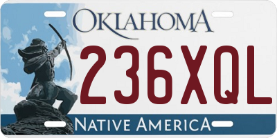 OK license plate 236XQL