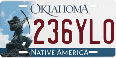 OK license plate 236YLO