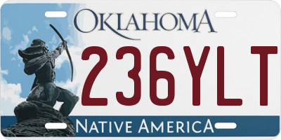 OK license plate 236YLT