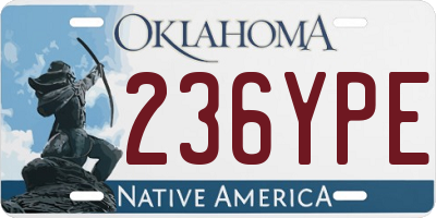 OK license plate 236YPE