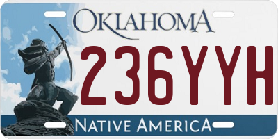 OK license plate 236YYH