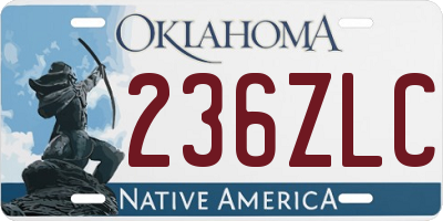 OK license plate 236ZLC