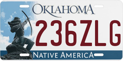 OK license plate 236ZLG