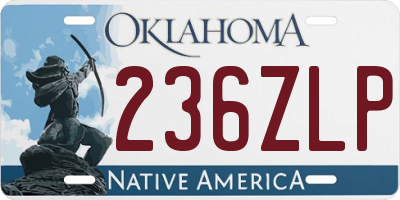 OK license plate 236ZLP