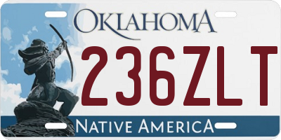 OK license plate 236ZLT