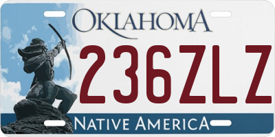 OK license plate 236ZLZ