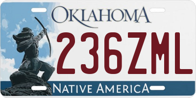 OK license plate 236ZML