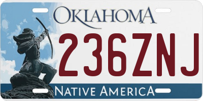 OK license plate 236ZNJ