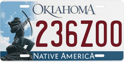 OK license plate 236ZOO